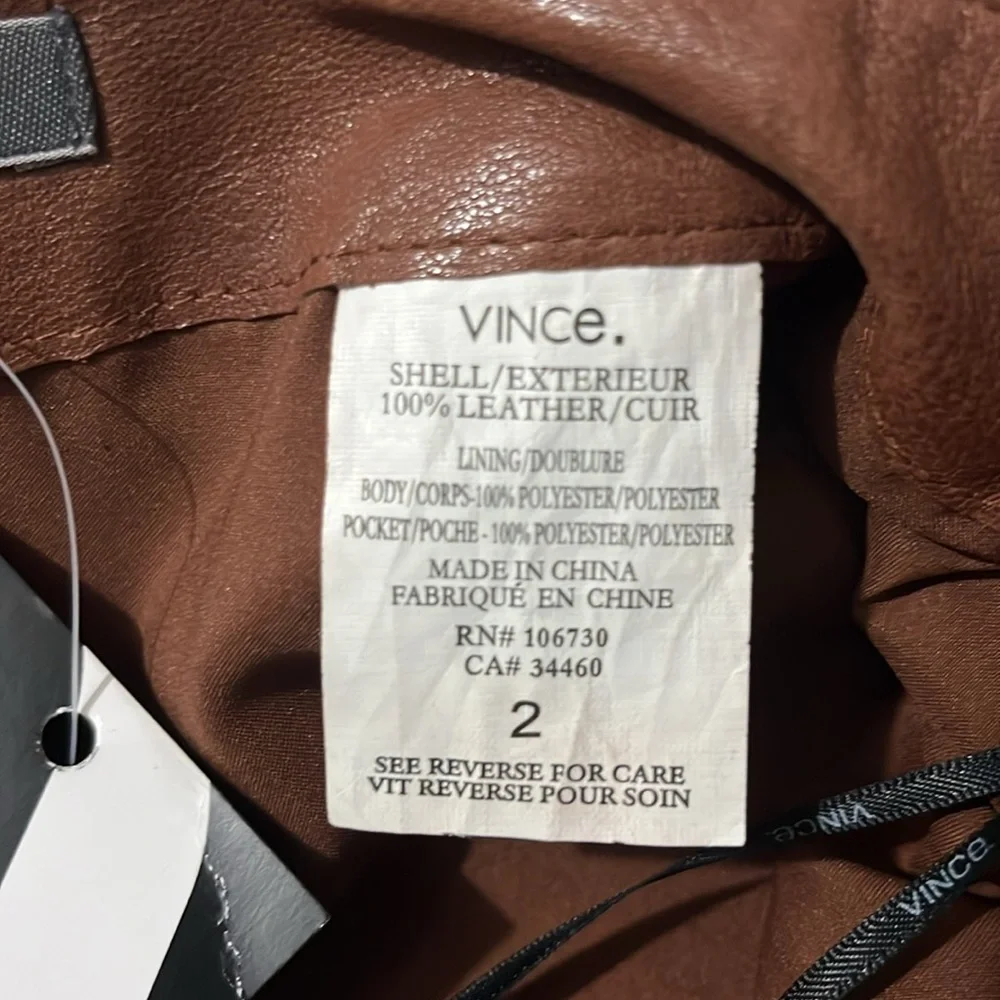 Vince Leather Skirt Size 2 - Picture 6 of 10